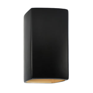 Justice Designs - CER-5915W-CBGD - LED Wall Sconce - Ambiance - Carbon Matte Black with Champagne Gold internal