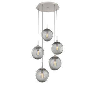 Hammerton Studio - CHB0062-05-BS-S-C01-E2 - Five Light Pendant - Aster - Beige Silver