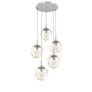 Hammerton Studio - CHB0062-05-CS-A-C01-E2 - Five Light Pendant - Aster - Classic Silver