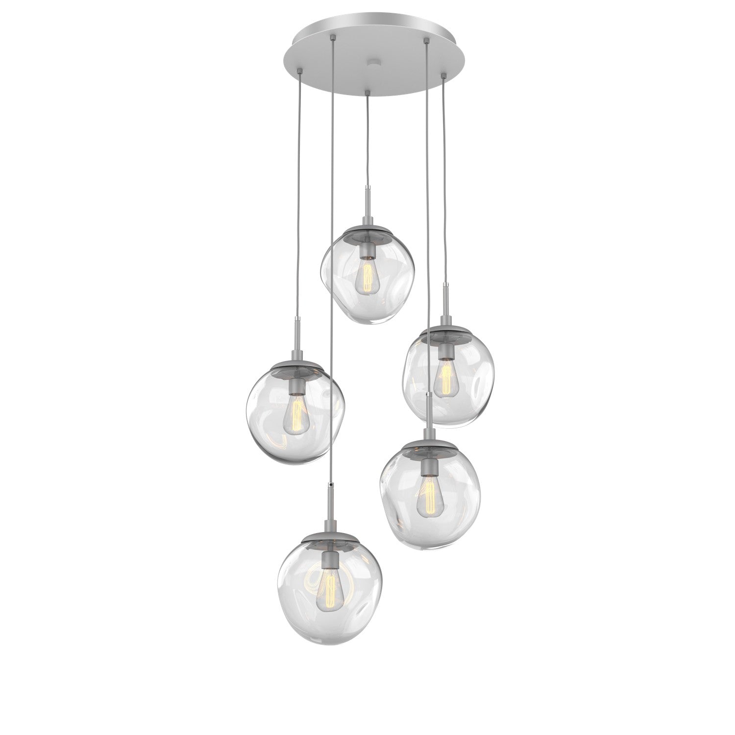 Hammerton Studio - CHB0062-05-CS-C-C01-E2 - Five Light Pendant - Aster - Classic Silver