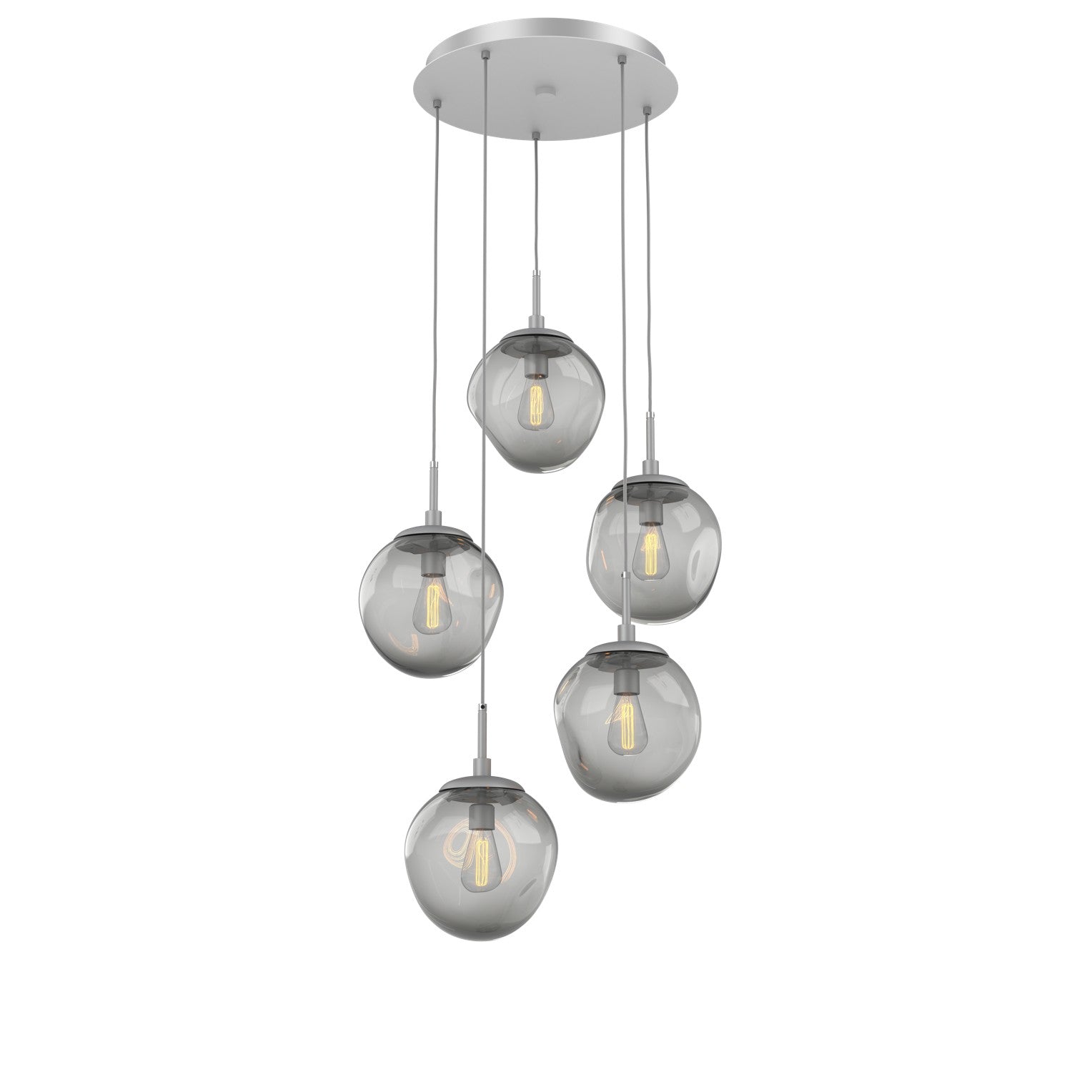 Hammerton Studio - CHB0062-05-CS-S-C01-E2 - Five Light Pendant - Aster - Classic Silver