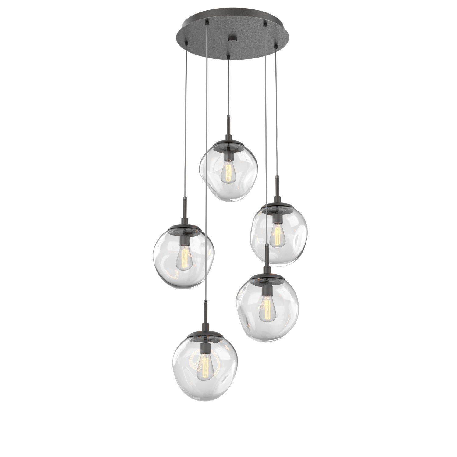 Hammerton Studio - CHB0062-05-GP-C-C01-E2 - Five Light Pendant - Aster - Graphite