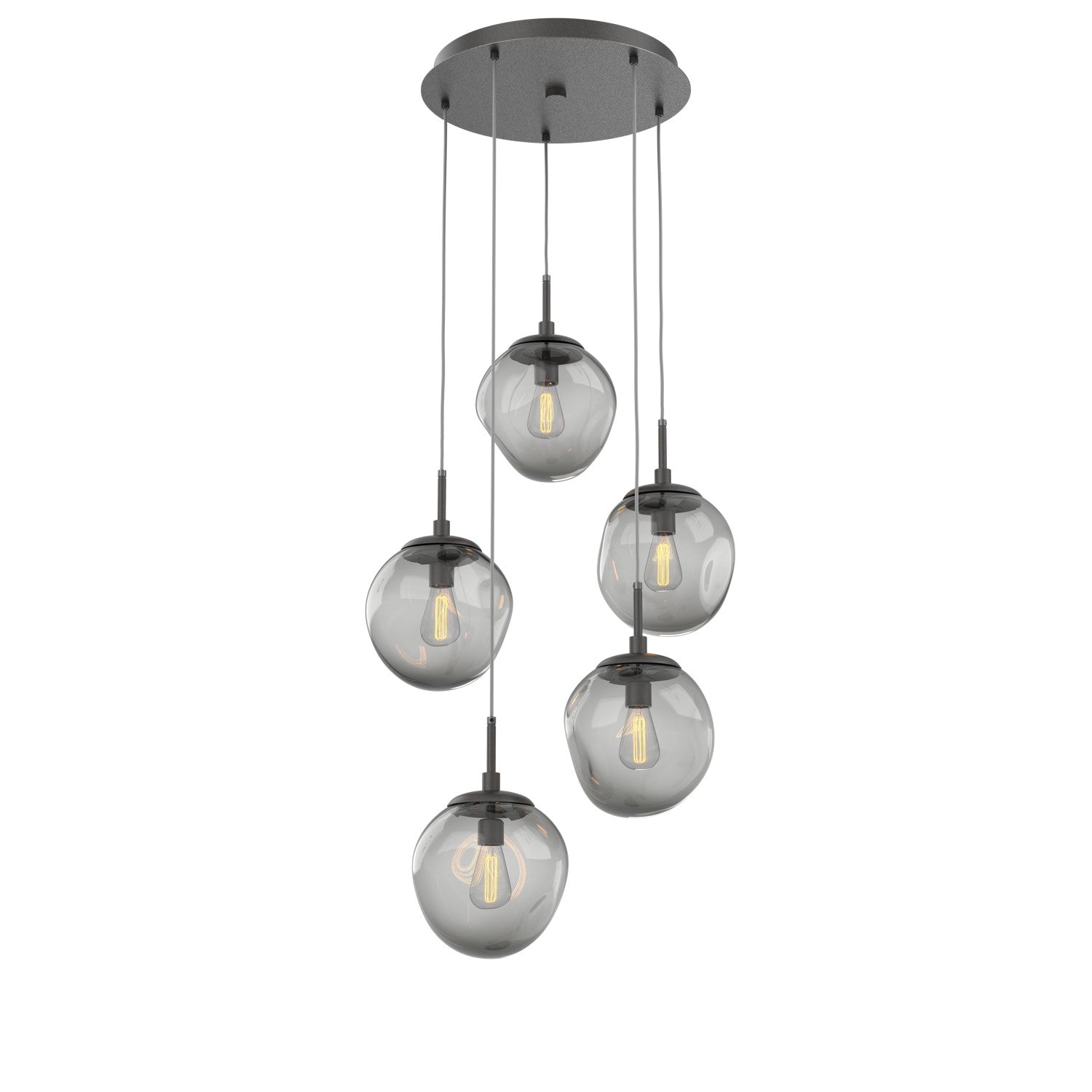 Hammerton Studio - CHB0062-05-GP-S-C01-E2 - Five Light Pendant - Aster - Graphite