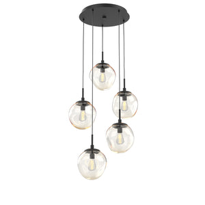 Hammerton Studio - CHB0062-05-MB-A-C01-E2 - Five Light Pendant - Aster - Matte Black