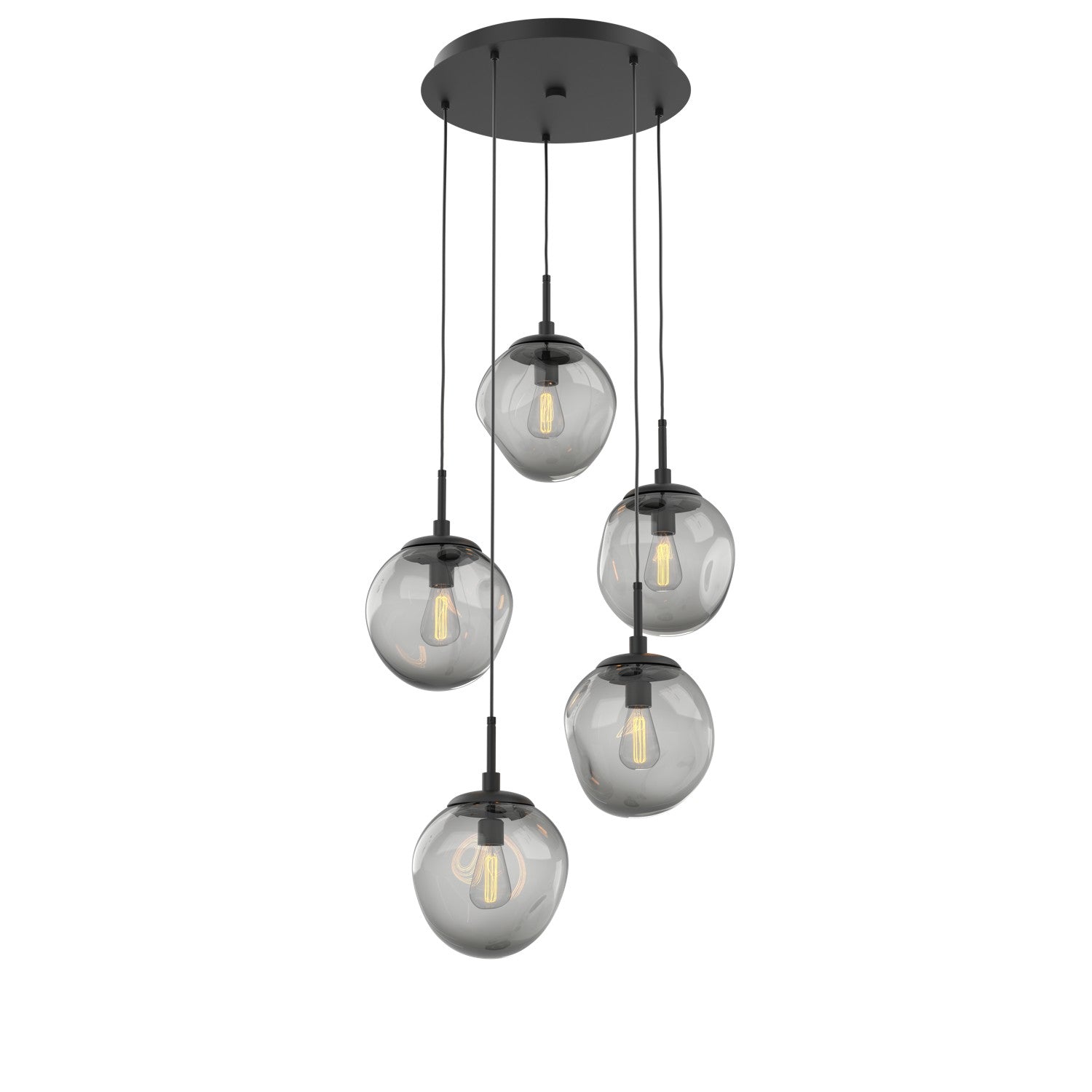 Hammerton Studio - CHB0062-05-MB-S-C01-E2 - Five Light Pendant - Aster - Matte Black