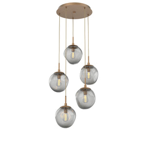 Hammerton Studio - CHB0062-05-NB-S-C01-E2 - Five Light Pendant - Aster - Novel Brass