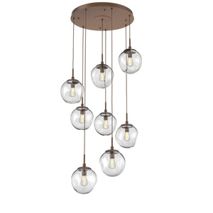 Hammerton Studio - CHB0062-08-BB-C-C01-E2 - Eight Light Pendant - Aster - Burnished Bronze