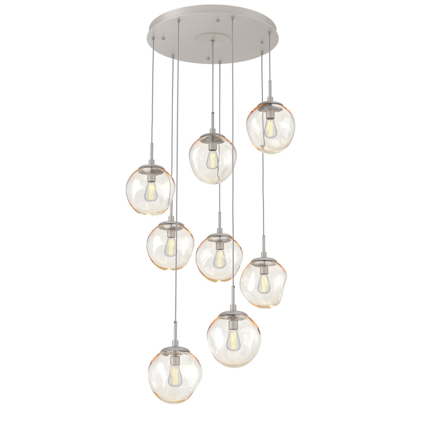 Hammerton Studio - CHB0062-08-BS-A-C01-E2 - Eight Light Pendant - Aster - Beige Silver