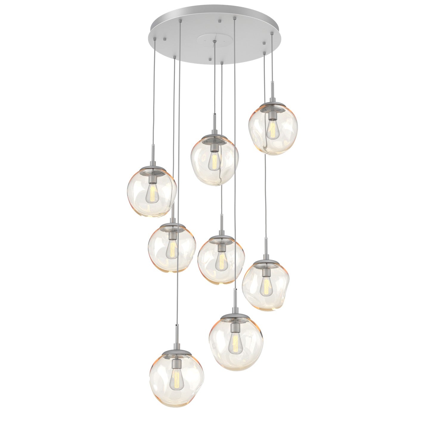 Hammerton Studio - CHB0062-08-CS-A-C01-E2 - Eight Light Pendant - Aster - Classic Silver