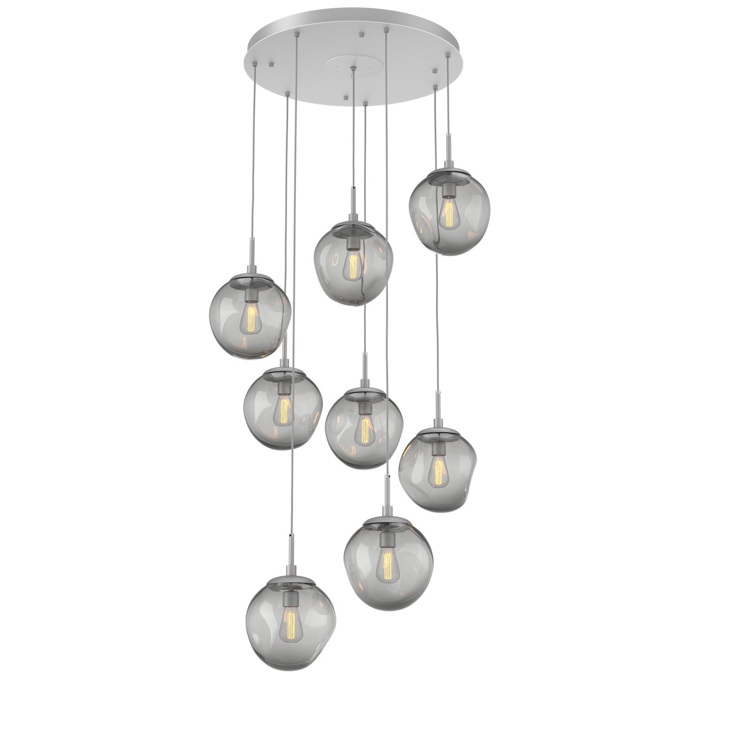 Hammerton Studio - CHB0062-08-CS-S-C01-E2 - Eight Light Pendant - Aster - Classic Silver