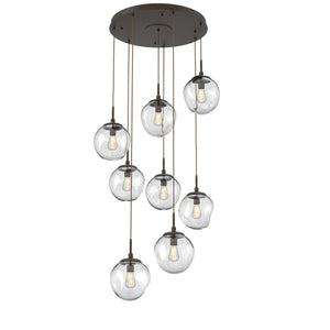 Hammerton Studio - CHB0062-08-FB-C-C01-E2 - Eight Light Pendant - Aster - Flat Bronze