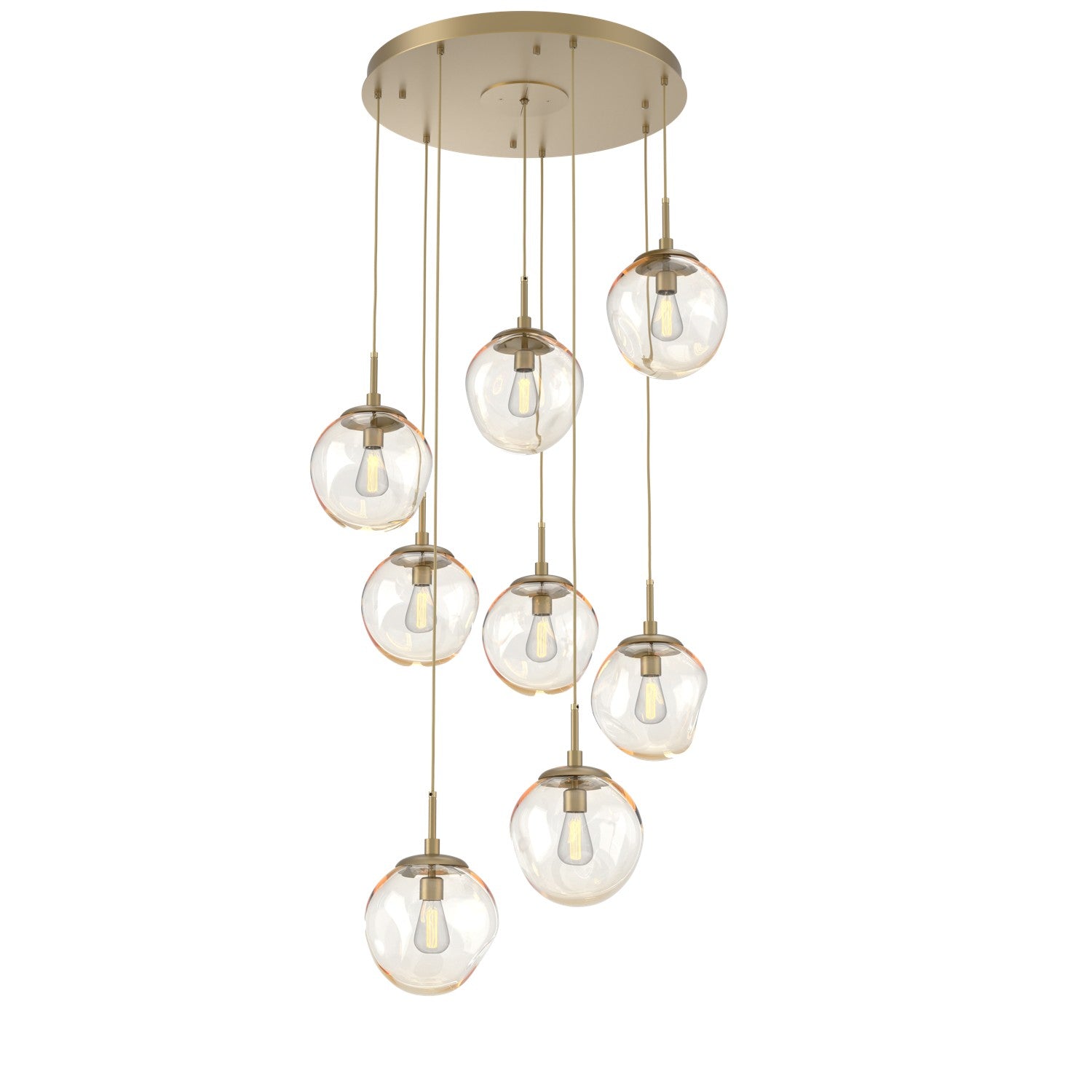 Hammerton Studio - CHB0062-08-GB-A-C01-E2 - Eight Light Pendant - Aster - Gilded Brass