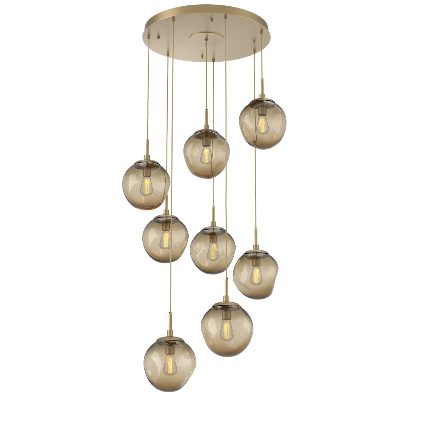 Hammerton Studio - CHB0062-08-GB-B-C01-E2 - Eight Light Pendant - Aster - Gilded Brass