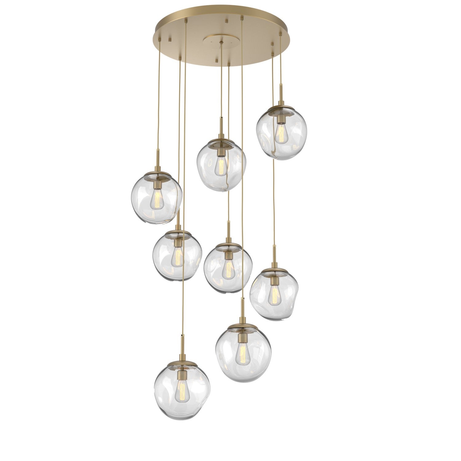 Hammerton Studio - CHB0062-08-GB-C-C01-E2 - Eight Light Pendant - Aster - Gilded Brass