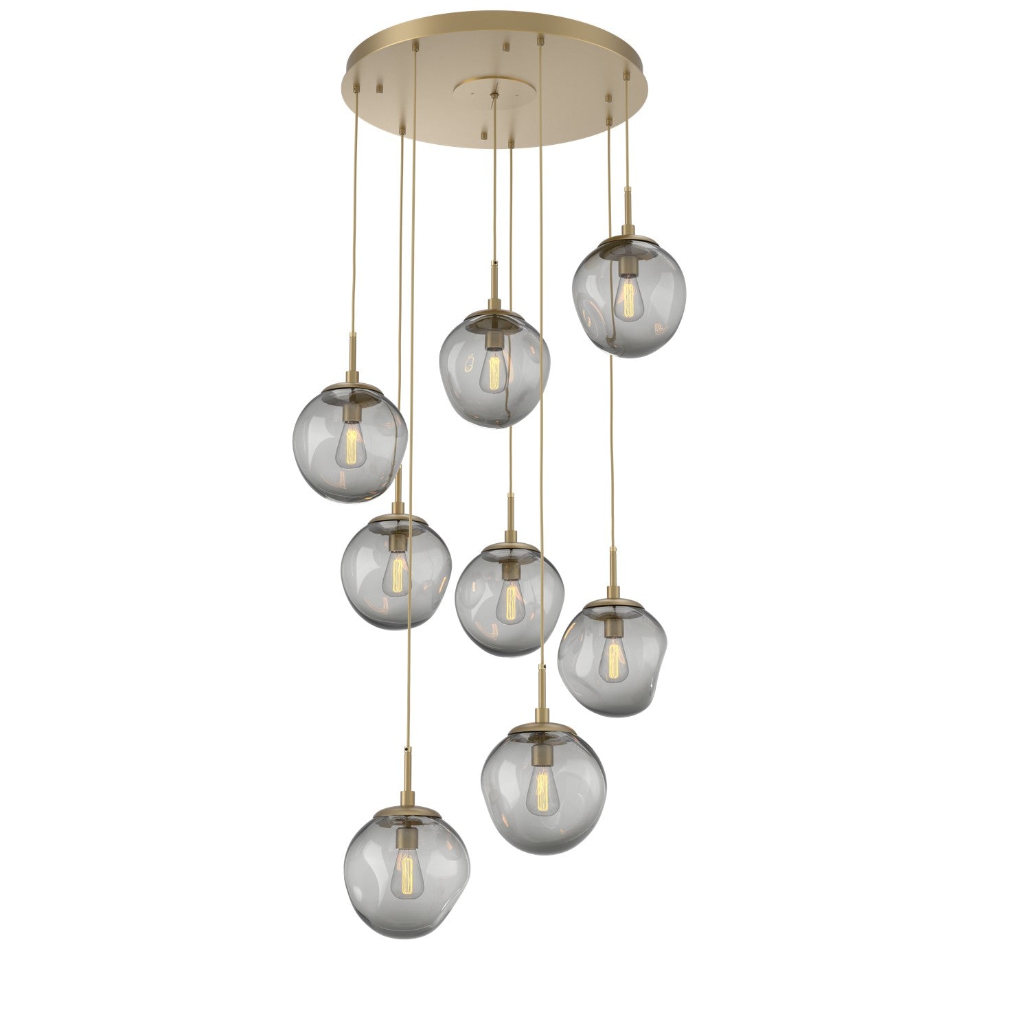 Hammerton Studio - CHB0062-08-GB-S-C01-E2 - Eight Light Pendant - Aster - Gilded Brass