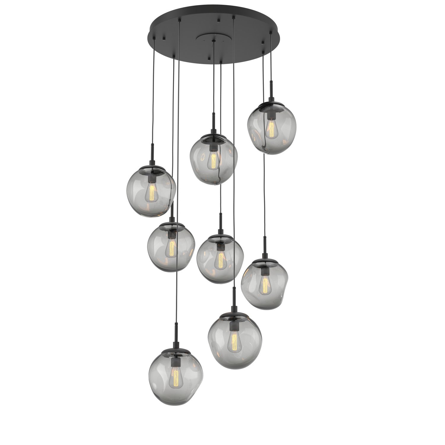 Hammerton Studio - CHB0062-08-MB-S-C01-E2 - Eight Light Pendant - Aster - Matte Black