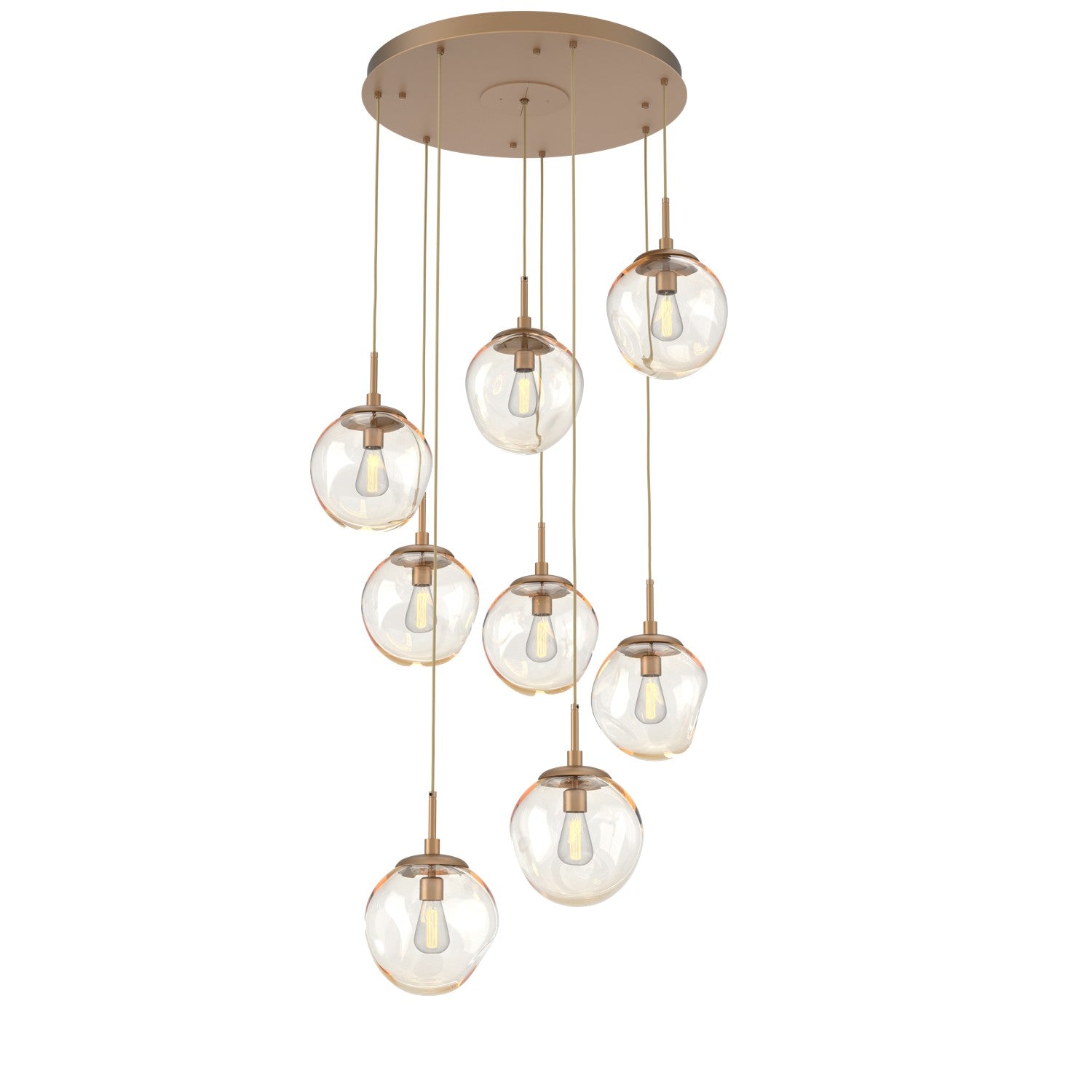 Hammerton Studio - CHB0062-08-NB-A-C01-E2 - Eight Light Pendant - Aster - Novel Brass