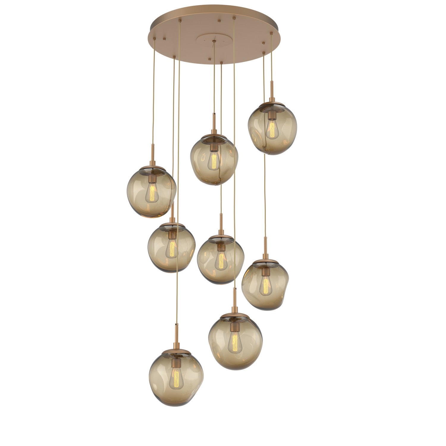 Hammerton Studio - CHB0062-08-NB-B-C01-E2 - Eight Light Pendant - Aster - Novel Brass