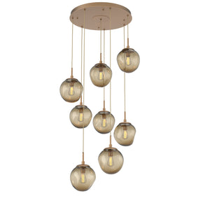 Hammerton Studio - CHB0062-08-NB-B-C01-E2 - Eight Light Pendant - Aster - Novel Brass