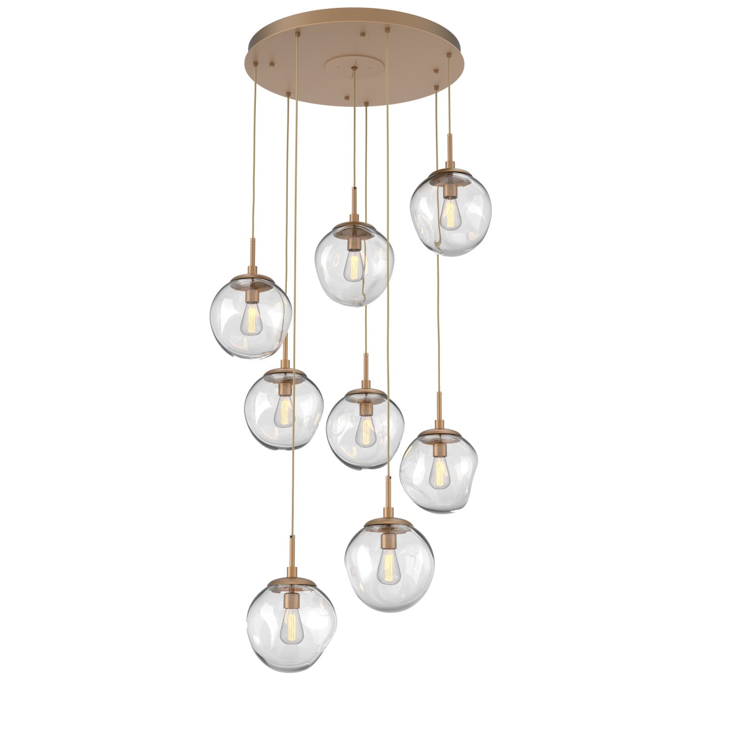 Hammerton Studio - CHB0062-08-NB-C-C01-E2 - Eight Light Pendant - Aster - Novel Brass