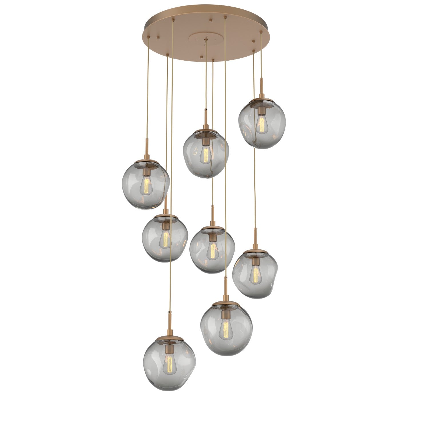 Hammerton Studio - CHB0062-08-NB-S-C01-E2 - Eight Light Pendant - Aster - Novel Brass