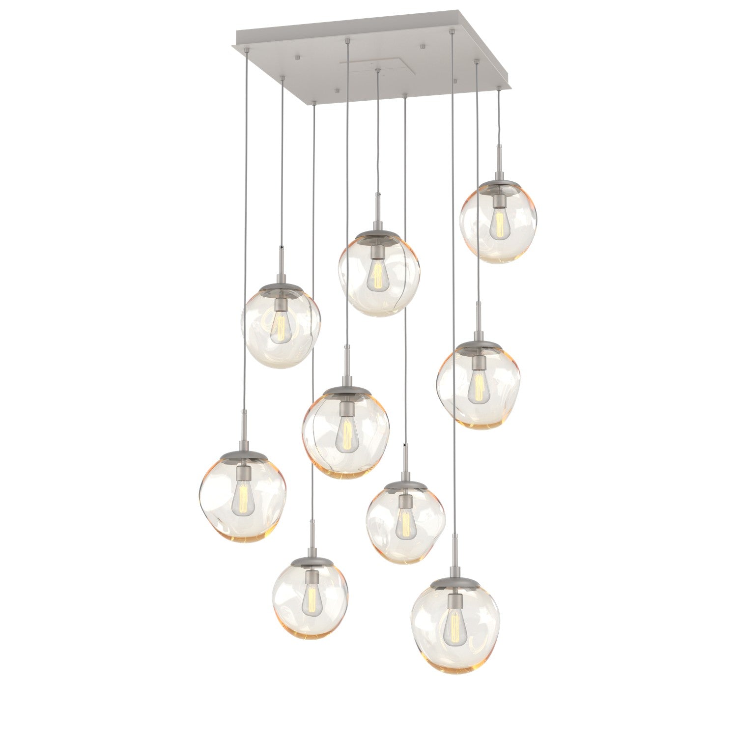 Hammerton Studio - CHB0062-09-BS-A-C01-E2 - Nine Light Pendant - Aster - Beige Silver