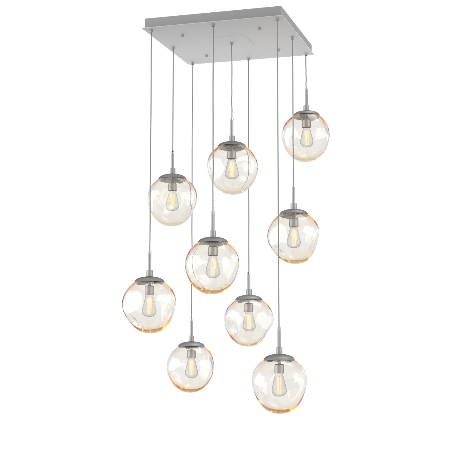 Hammerton Studio - CHB0062-09-CS-A-C01-E2 - Nine Light Pendant - Aster - Classic Silver