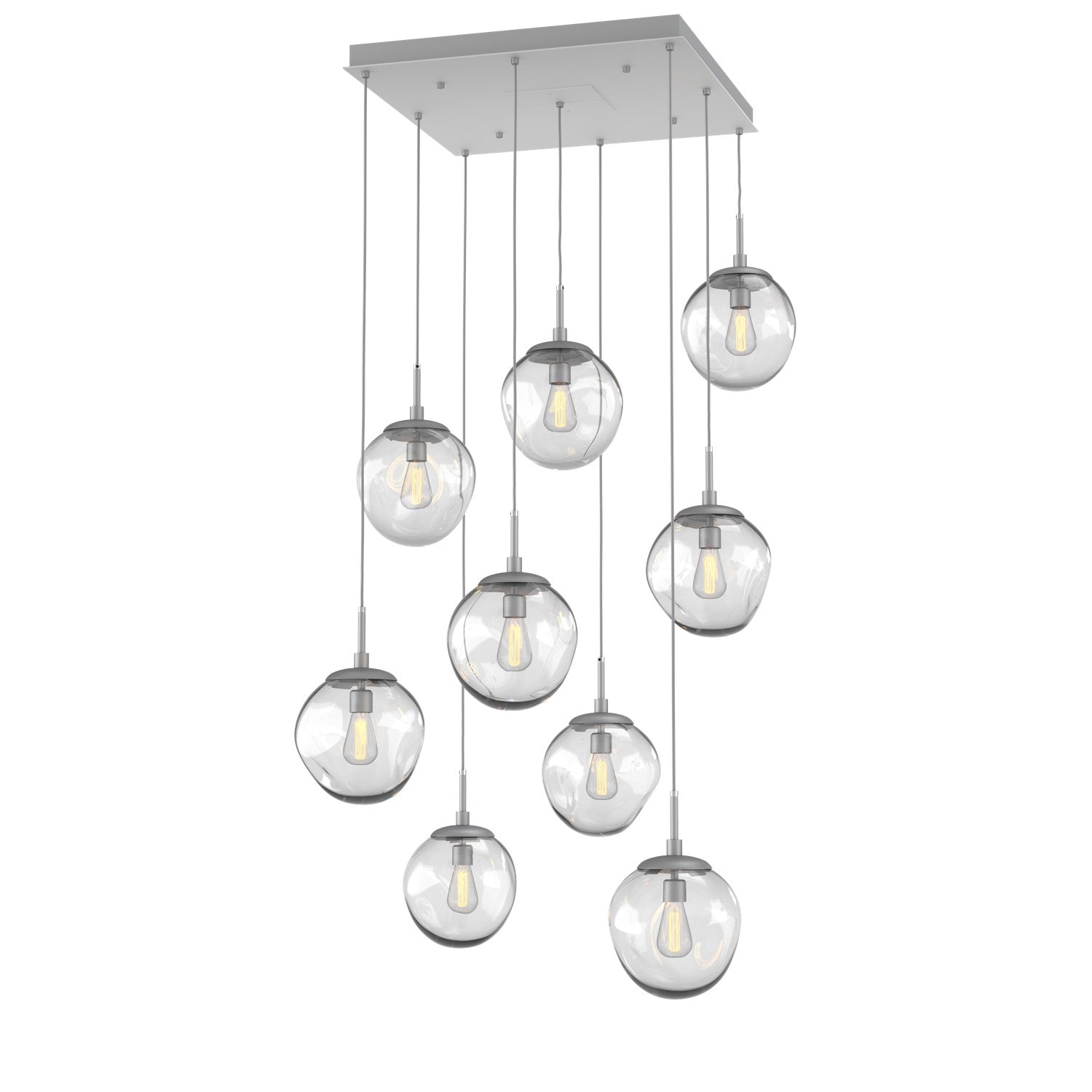 Hammerton Studio - CHB0062-09-CS-C-C01-E2 - Nine Light Pendant - Aster - Classic Silver