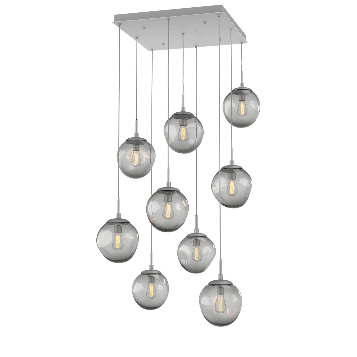 Hammerton Studio - CHB0062-09-CS-S-C01-E2 - Nine Light Pendant - Aster - Classic Silver