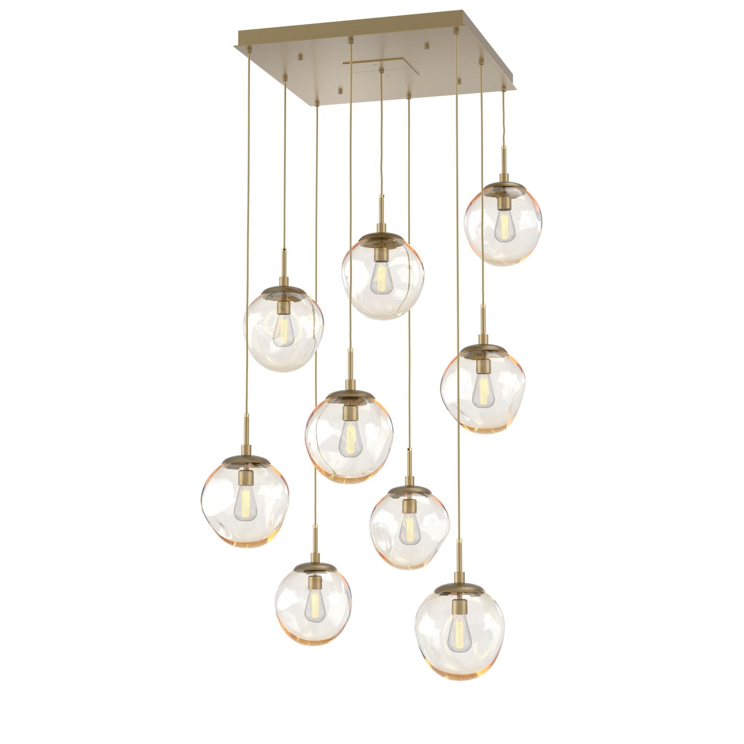 Hammerton Studio - CHB0062-09-GB-A-C01-E2 - Nine Light Pendant - Aster - Gilded Brass