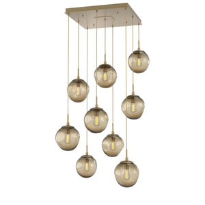 Hammerton Studio - CHB0062-09-GB-B-C01-E2 - Nine Light Pendant - Aster - Gilded Brass