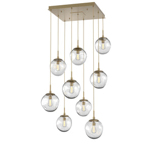 Hammerton Studio - CHB0062-09-GB-C-C01-E2 - Nine Light Pendant - Aster - Gilded Brass