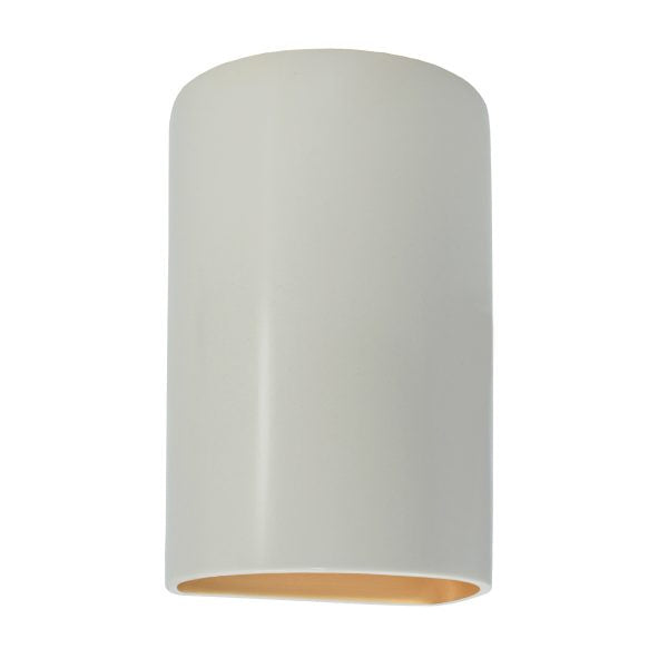 Justice Designs - CER-5945W-MTGD - LED Wall Sconce - Ambiance - Matte White with Champagne Gold internal