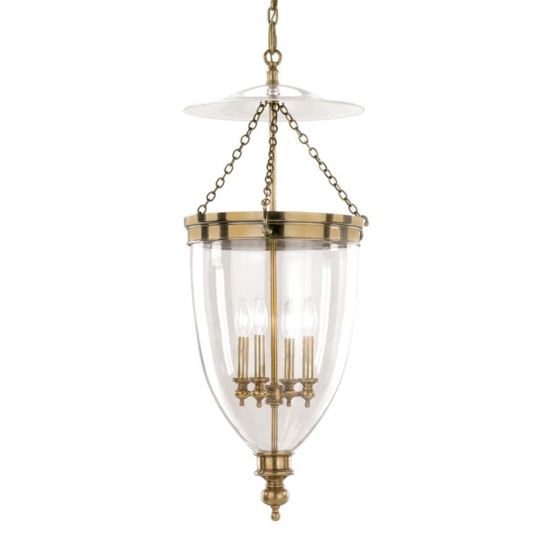 Hudson Valley - 143-AGB - Four Light Pendant - Hanover - Aged Brass