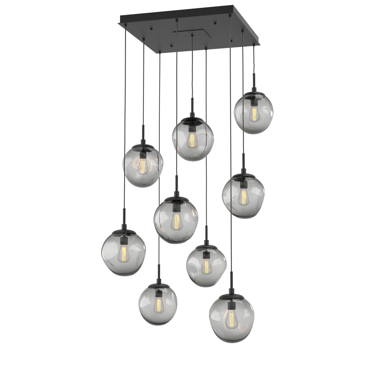 Hammerton Studio - CHB0062-09-MB-S-C01-E2 - Nine Light Pendant - Aster - Matte Black