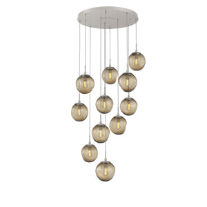 Hammerton Studio - CHB0062-11-BS-B-C01-E2 - 11 Light Pendant - Aster - Beige Silver