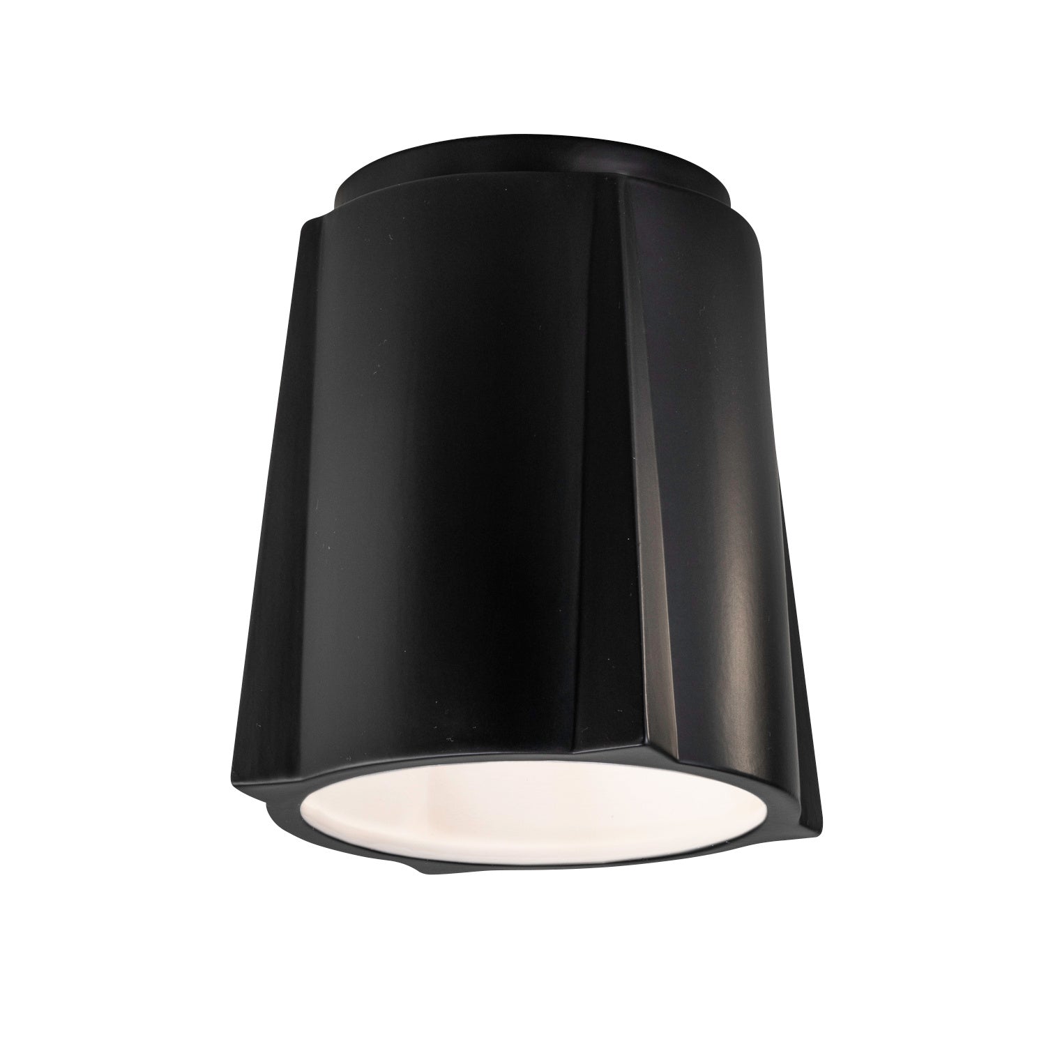 Justice Designs - CER-6140-CRB - One Light Flush-Mount - Radiance - Carbon - Matte Black