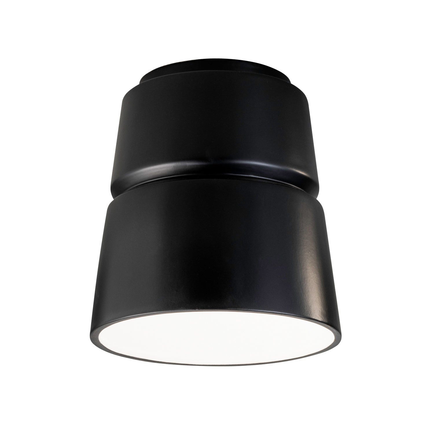 Justice Designs - CER-6150W-CRB - One Light Outdoor Flush-Mount - Radiance - Carbon - Matte Black