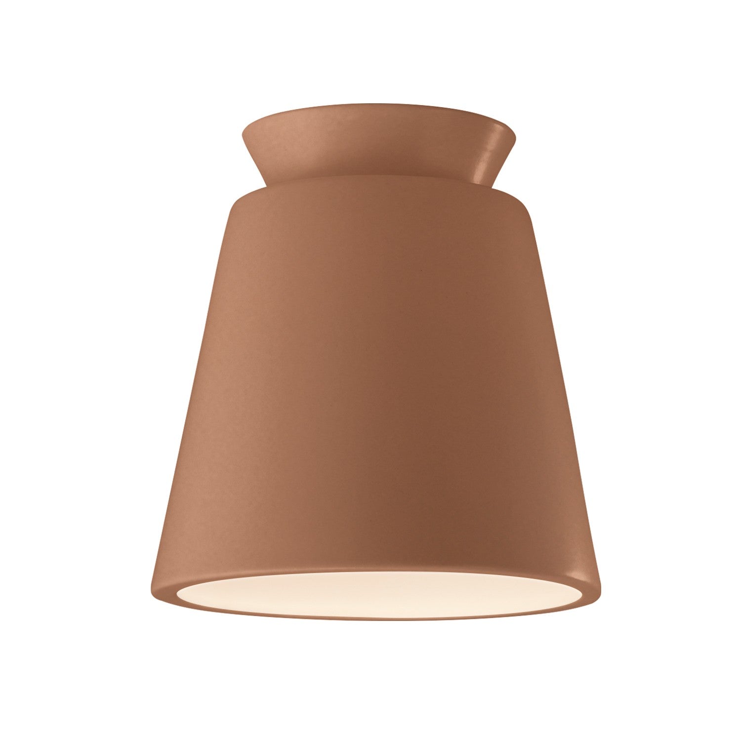 Justice Designs - CER-6170W-ADOB - One Light Outdoor Flush Mount - Radiance - Adobe