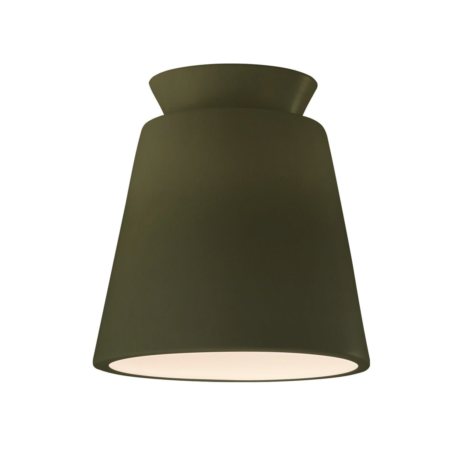 Justice Designs - CER-6170W-MGRN - One Light Outdoor Flush Mount - Radiance - Matte Green