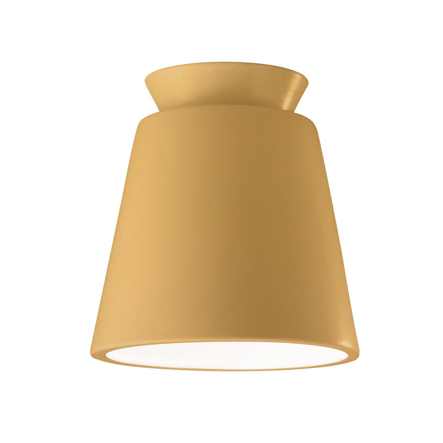 Justice Designs - CER-6170W-MYLW - One Light Outdoor Flush Mount - Radiance - Muted Yellow