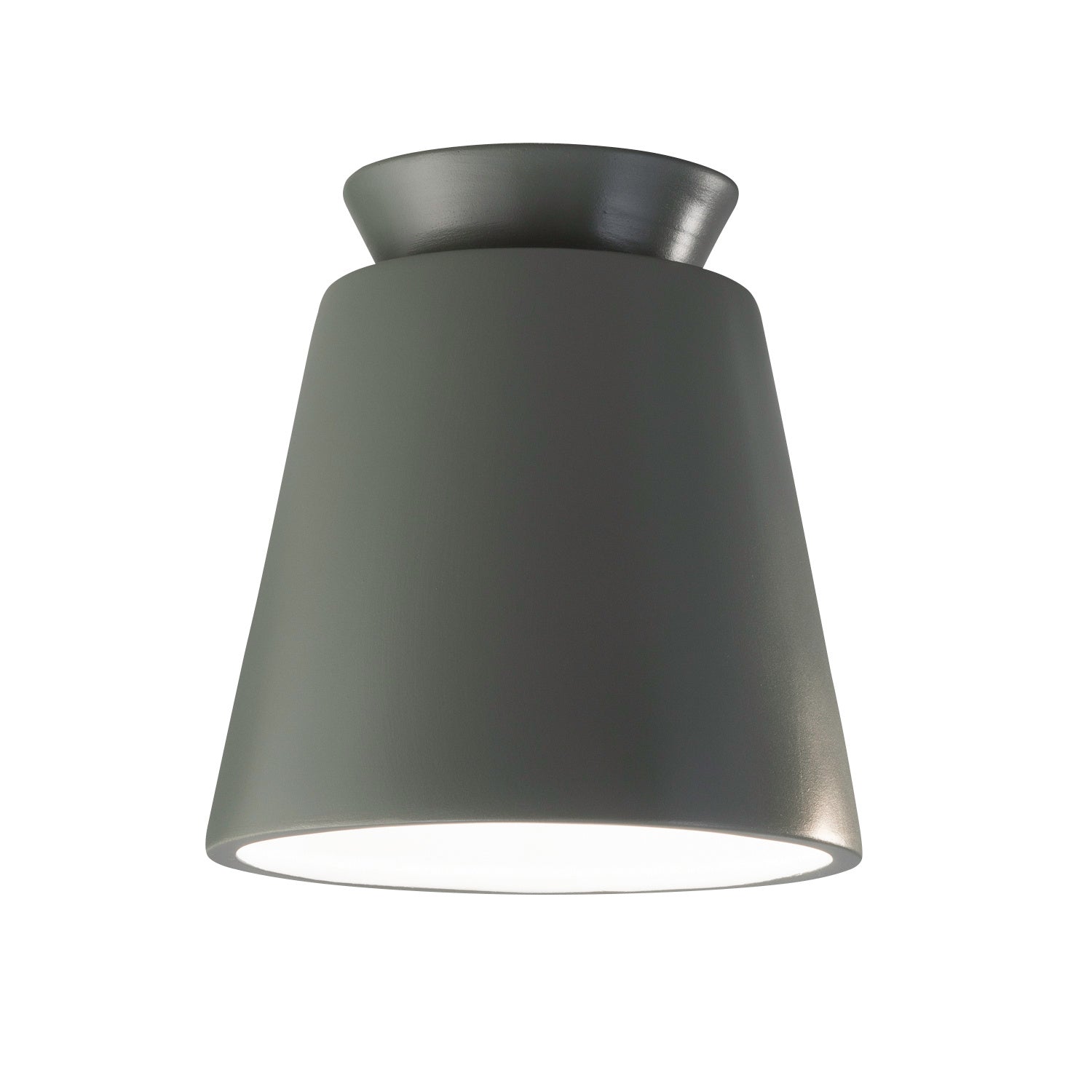 Justice Designs - CER-6170W-PWGN - One Light Outdoor Flush-Mount - Radiance - Pewter Green