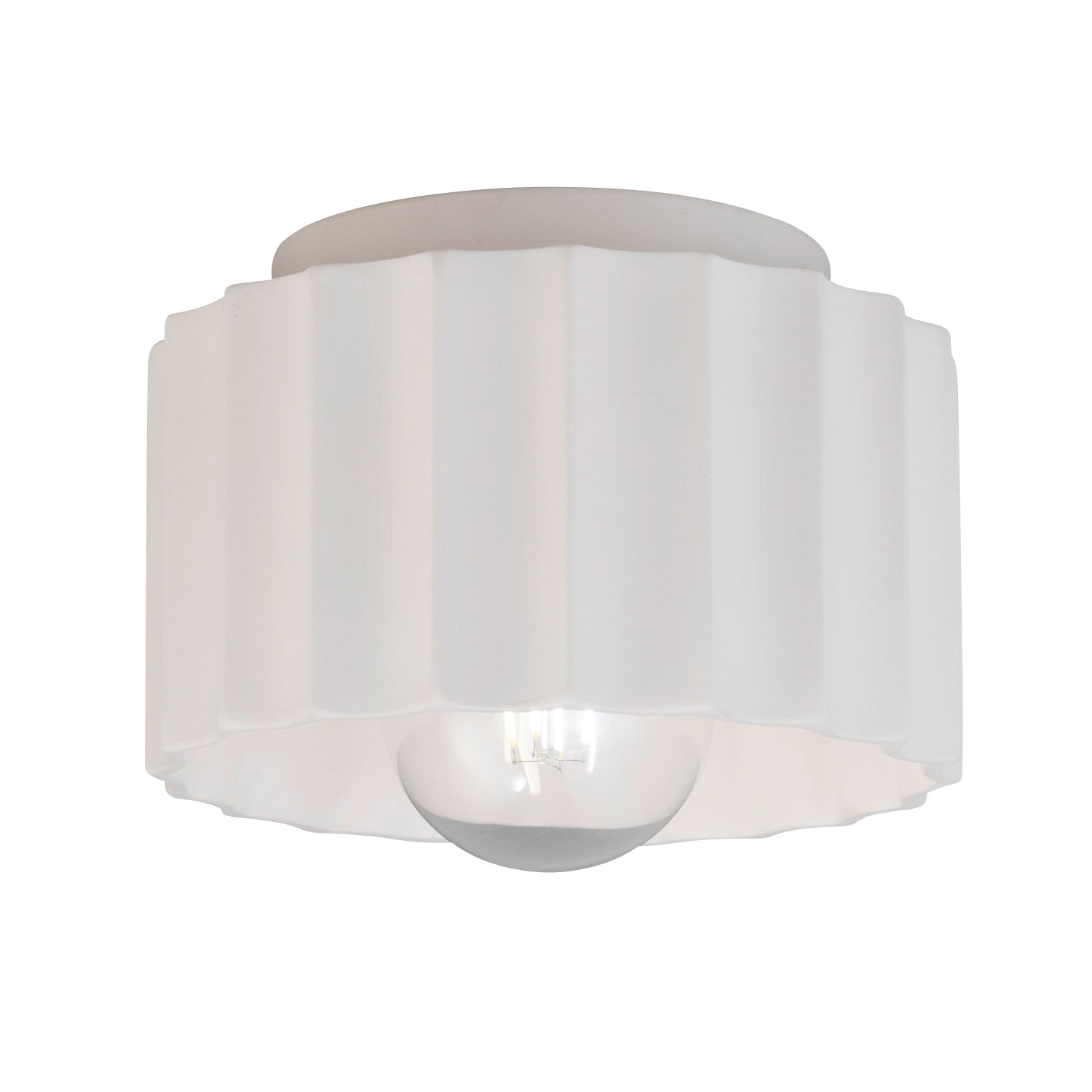 Justice Designs - CER-6183W-BIS - One Light Outdoor Flush-Mount - Radiance - Bisque