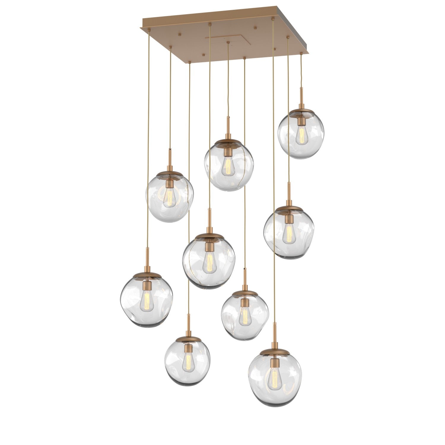 Hammerton Studio - CHB0062-09-NB-C-C01-E2 - Nine Light Pendant - Aster - Novel Brass