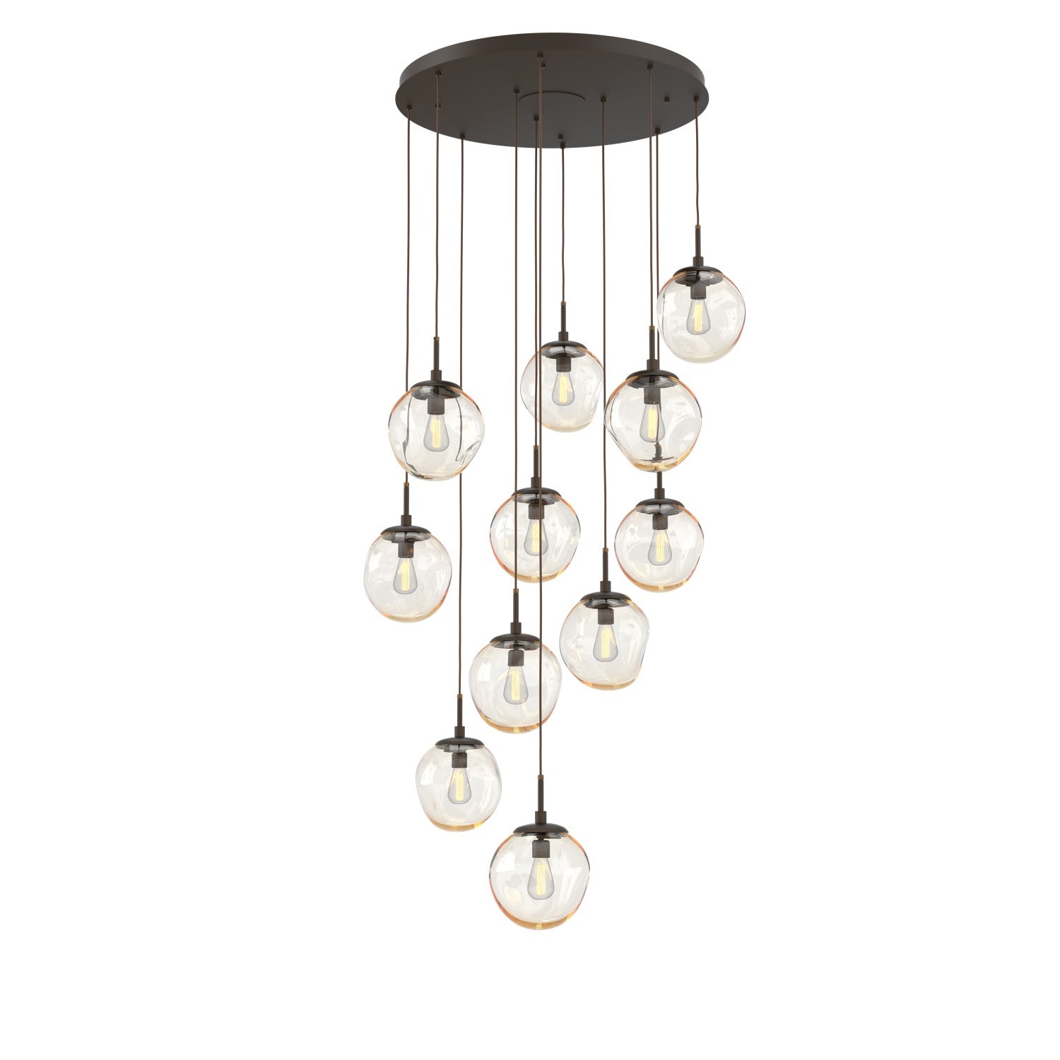 Hammerton Studio - CHB0062-11-FB-A-C01-E2 - 11 Light Pendant - Aster - Flat Bronze