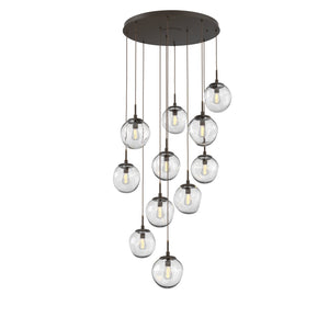 Hammerton Studio - CHB0062-11-FB-C-C01-E2 - 11 Light Pendant - Aster - Flat Bronze