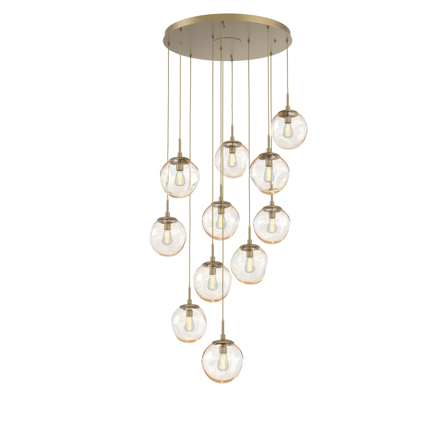 Hammerton Studio - CHB0062-11-GB-A-C01-E2 - 11 Light Pendant - Aster - Gilded Brass