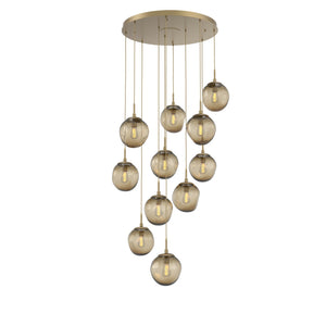 Hammerton Studio - CHB0062-11-GB-B-C01-E2 - 11 Light Pendant - Aster - Gilded Brass