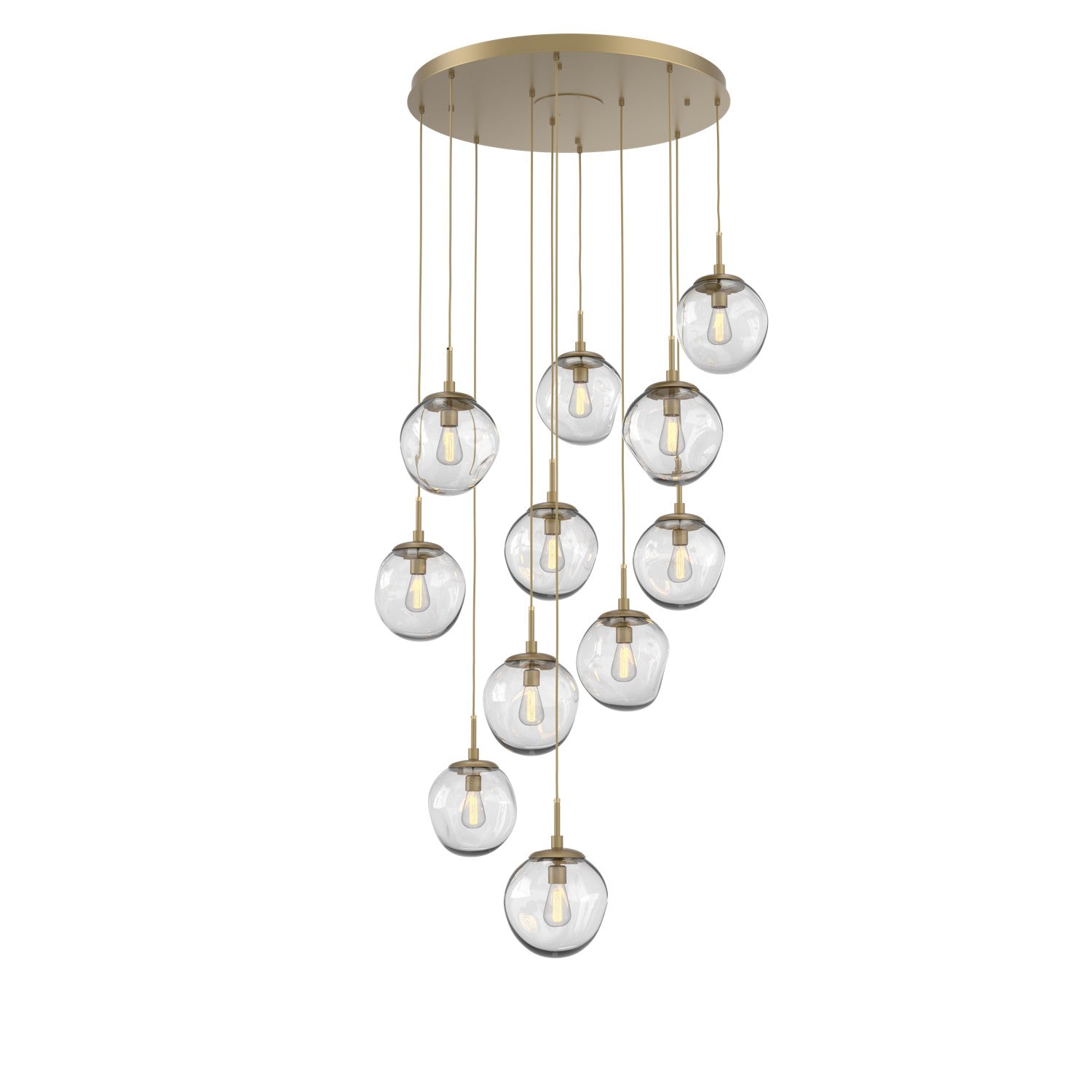 Hammerton Studio - CHB0062-11-GB-C-C01-E2 - 11 Light Pendant - Aster - Gilded Brass