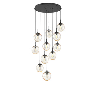 Hammerton Studio - CHB0062-11-MB-A-C01-E2 - 11 Light Pendant - Aster - Matte Black